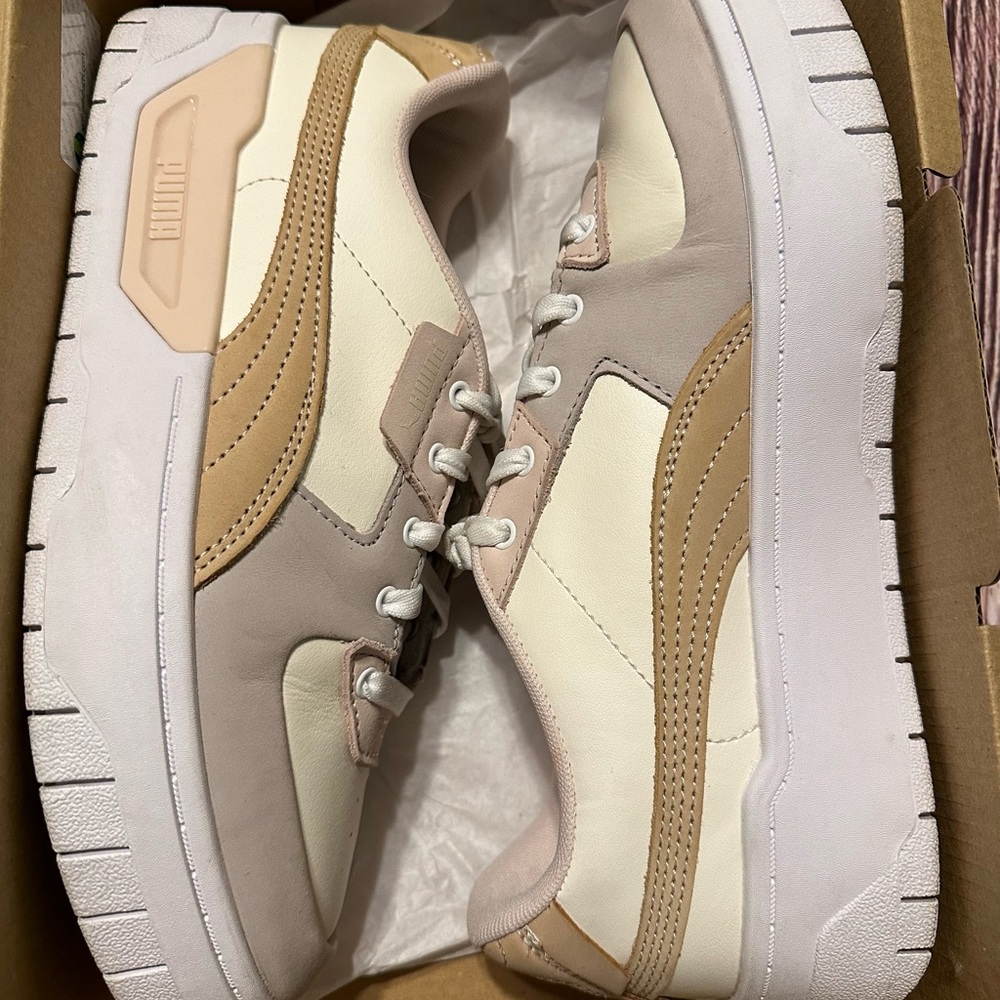 PUMA Womens Cali Dream Pastel Lace Up Sneakers Shoes Casual - Beige Size 10